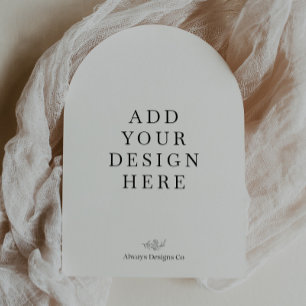 Impresión de invitaciones de 5x7" con arco
