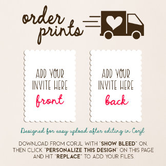 Impresión de invitaciones en forma de cigalas de 5