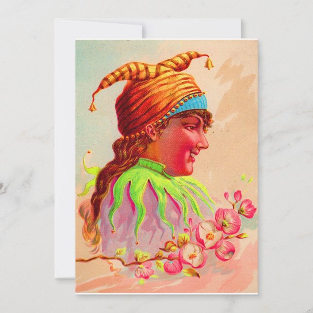 Impresión de jester de la señora victoriana (Anverso)