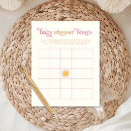 Impresión de juego de bingo Baby Shower Sunshine