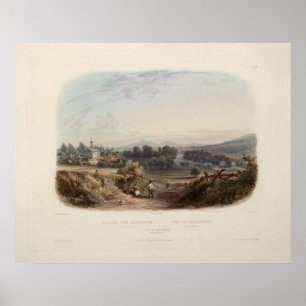 Impresión de Karl Bodmer: Vista de Belén Pensilvan