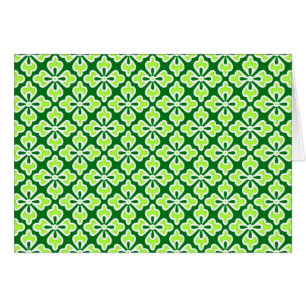 Impresión de kimono floral, cal y verde de pino