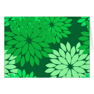 Impresión de kimono floral moderna, verde esmerald