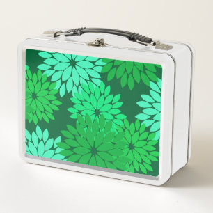 Impresión de kimono floral moderna, verde esmerald