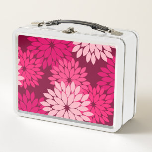 Impresión de kimono floral moderno, rosa coral y b