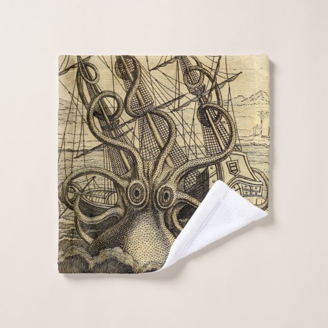 Impresión de Kraken de época (Toallita)