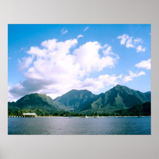 Impresión de la bahía de Hanalei