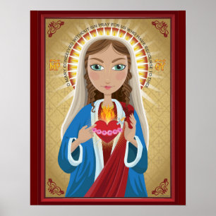 Impresión de la bendita madre icono por el artista