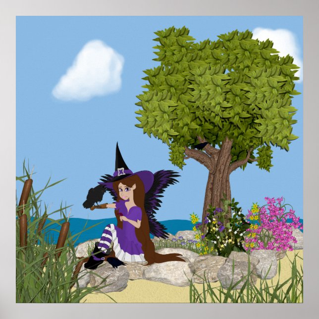 Impresión de la bruja de Raven (Frente)