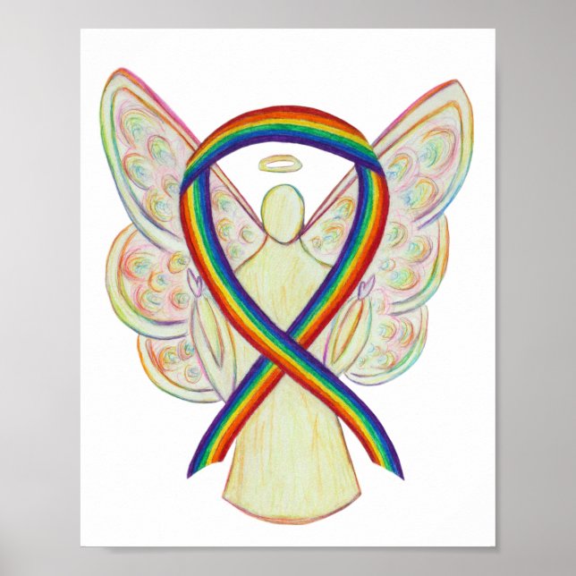 Impresión de la cinta de Poster LGBTQIA Rainbow Aw (Frente)