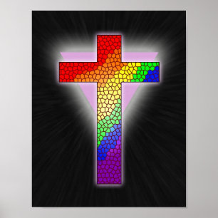 Impresión de la cruz del arco iris