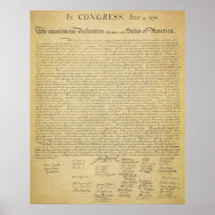 Impresión de la Declaración de Independencia