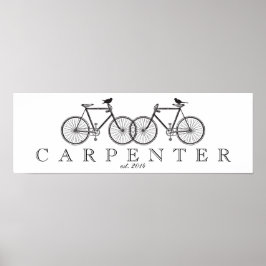 Impresión de la familia Bicicletas con aves