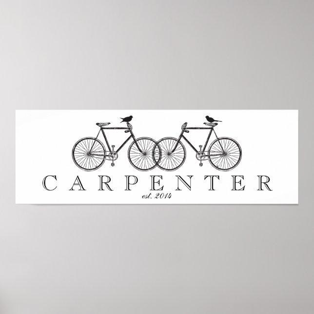 Impresión de la familia Bicicletas con aves (Frente)