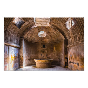Impresión de la foto - baños romanos - Pompeya