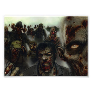 Impresión de la foto de Halloween de los zombis