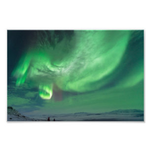 Impresión de la foto de la aurora boreal