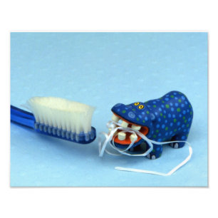 Impresión de la foto de la seda del hipopótamo