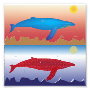 Impresión de la foto de las ballenas
