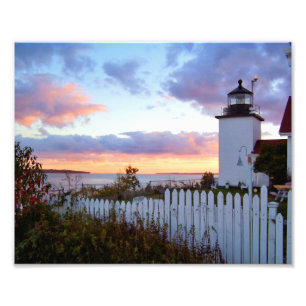 Impresión de la foto de Maine del faro del punto