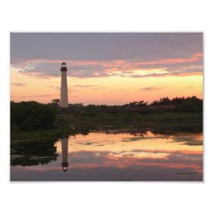Impresión de la foto del faro de Cape May