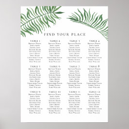 Impresión de la gráfica de asiento del boda tropic