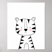 Impresión de la guardería Tiger Zoológico moderno 