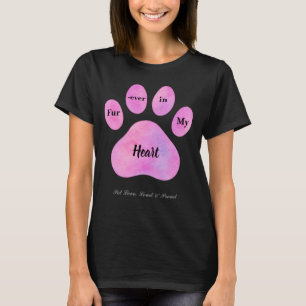 Impresión de la hoja color agua rosa - Camiseta de