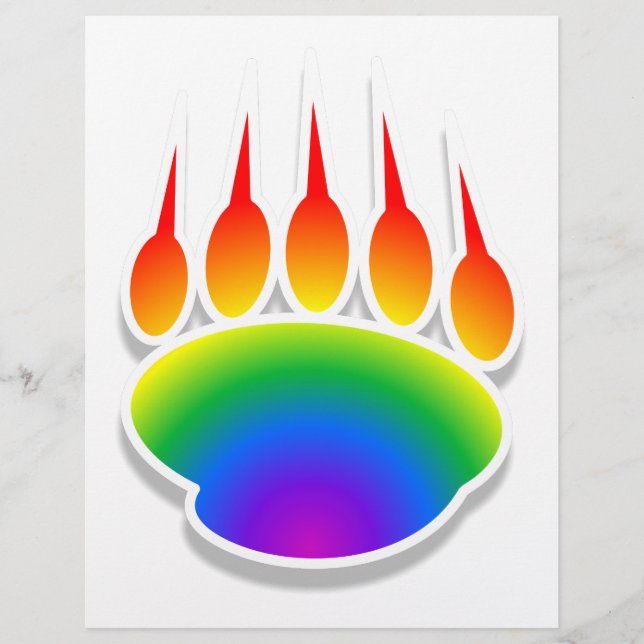 Impresión de la hoja del oso arcoiris (Anverso)