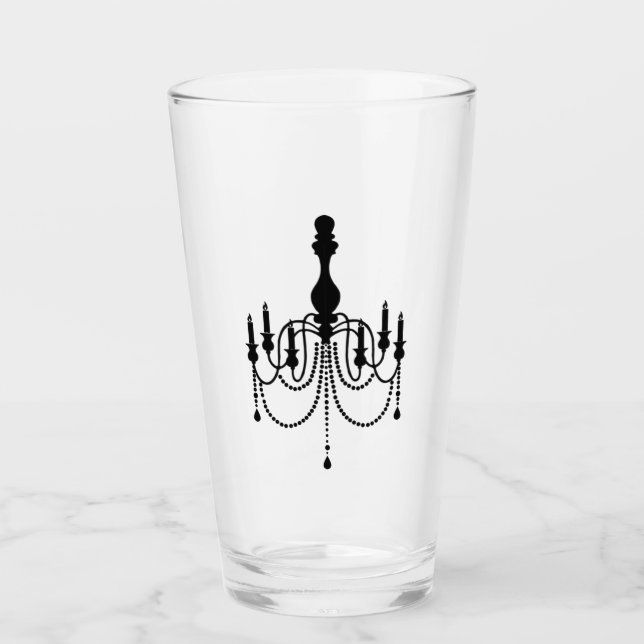 Impresión de la lámpara de araña negra (Anverso)