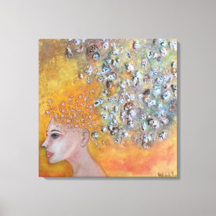 Impresión de la lona de la ansiedad de las voces