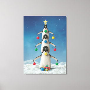 Impresión de la lona del árbol del pingüino de