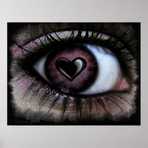 Impresión de la lona del corazón U del ojo