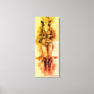 Impresión de la lona del dibujo de la vaquera