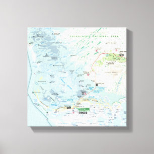 Impresión de la lona del mapa de los marismas