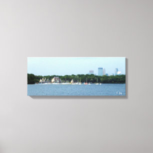 Impresión de la lona: Lago Harriet y Minneapolis