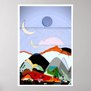 Impresión de la luna del jazmín