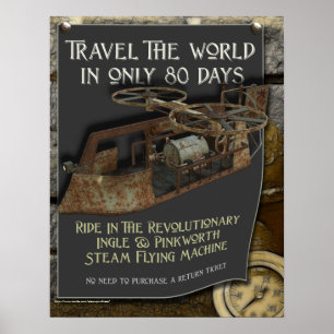 Impresión de la máquina de vuelo de Steampunk