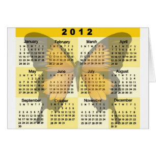 Impresión de la mariposa de 2012 calendarios