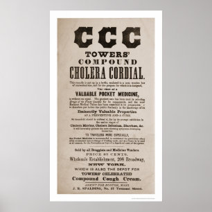 Impresión de la medicina del cólera en Broadside 1