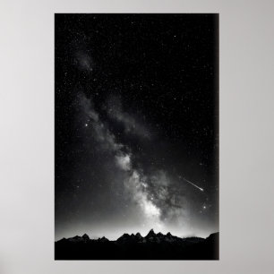 Impresión de la noche estrellada Vía Láctea sobre 