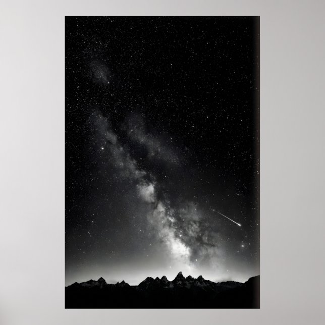 Impresión de la noche estrellada Vía Láctea sobre  (Frente)