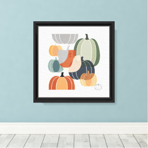 Impresión de la pared de calabaza abstracta - Tono