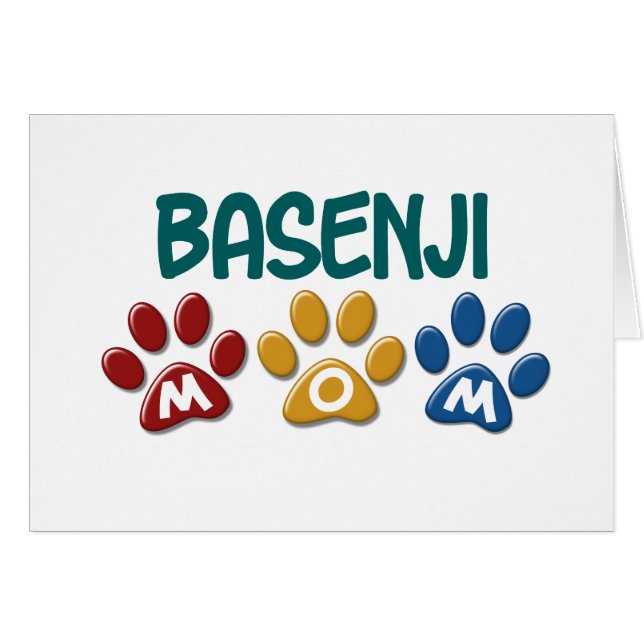 Impresión de la pata de la MAMÁ de BASENJI (Anverso (Horizontal))