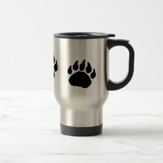 Impresión de la pata de oso - taza del viaje