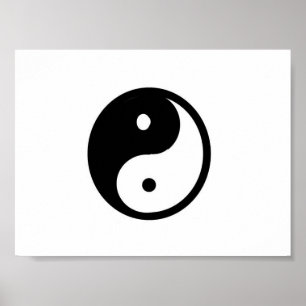 Impresión de la pequeña lona de Yin/de Yang