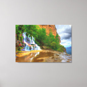 Impresión de la pintura al óleo del río de Moun