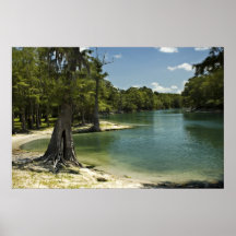 Impresión de la playa del río Suwannee