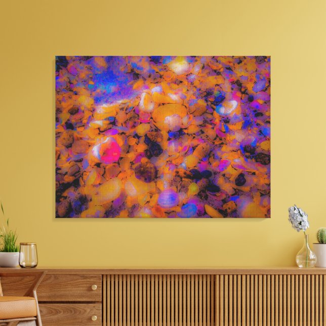 Impresión de la playa, rocas y conchas marinas (Insitu (Sala de estar))