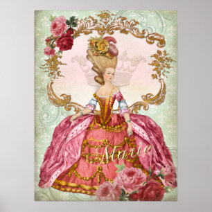Impresión de la reina de Marie Antonieta